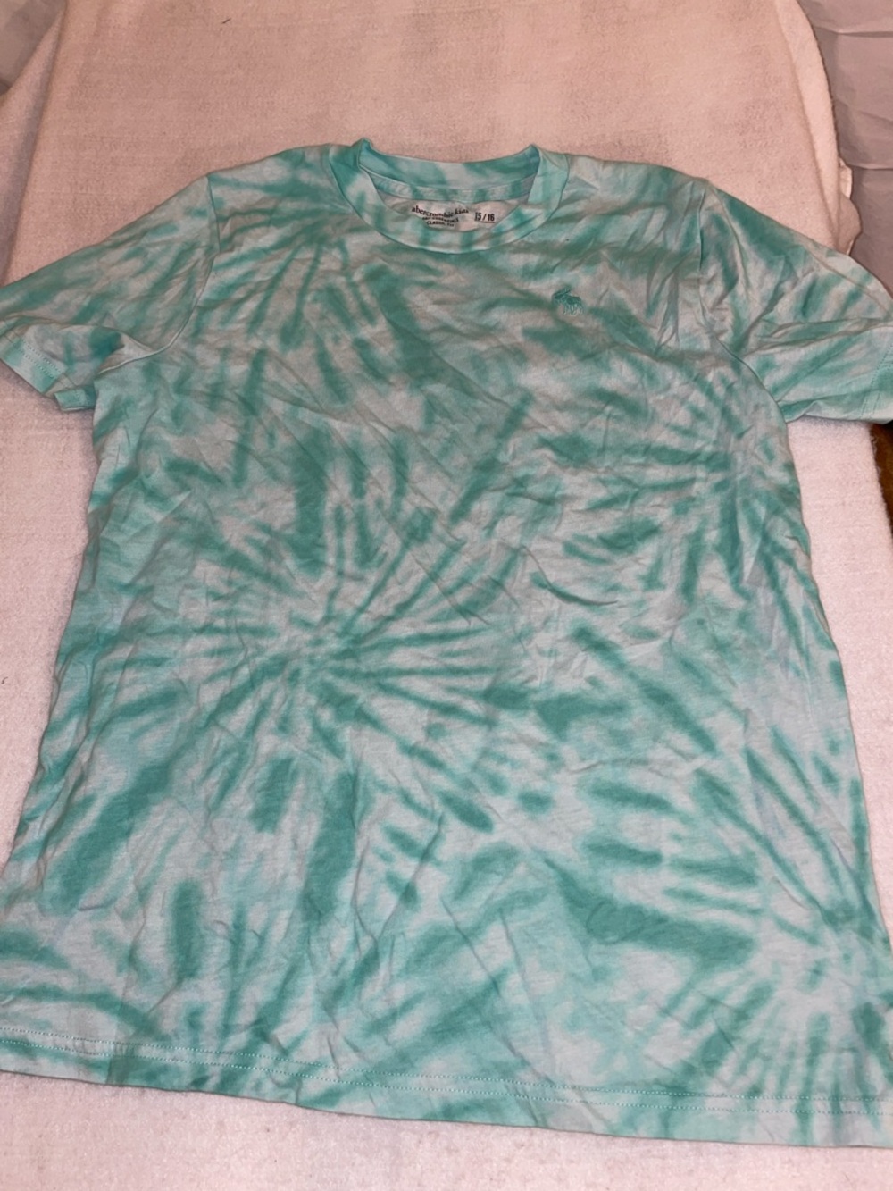 abercrombie kids Mint Tie-Dye Short Sleeve Tee